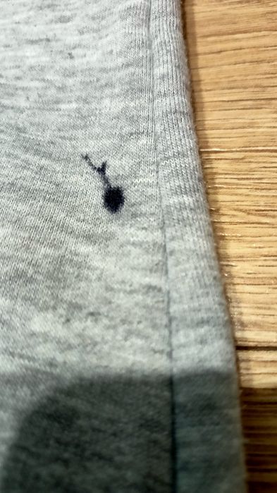 Ciepła bluza z kapturem rozmiar L szara z misiem stan dobry+
