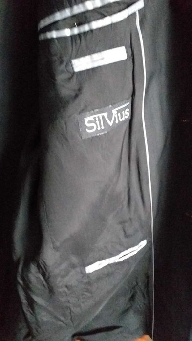 Чорний класичний чоловічий в смужку костюм, Sil Vius, 48/5