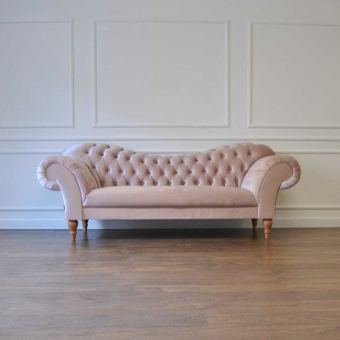 Sofa Pikowana Chesterfield | Glamour Emporia | 3 osobowa | szara