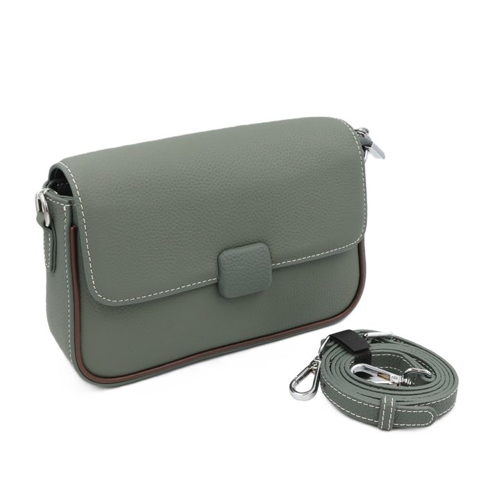 Сумка жіноча шкіряна leather 8918 green Сумка женская кожаная