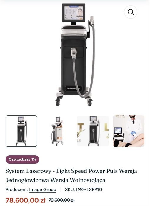 Laser diodowy 755/808/1064 nm | 1200W | 2023 | TYLKO 804 tys. strzałów! | Żory