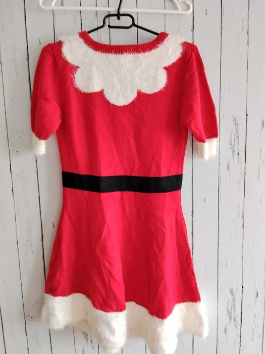 Świąteczna sukienka mikołajka choinka strój przebranie s xs