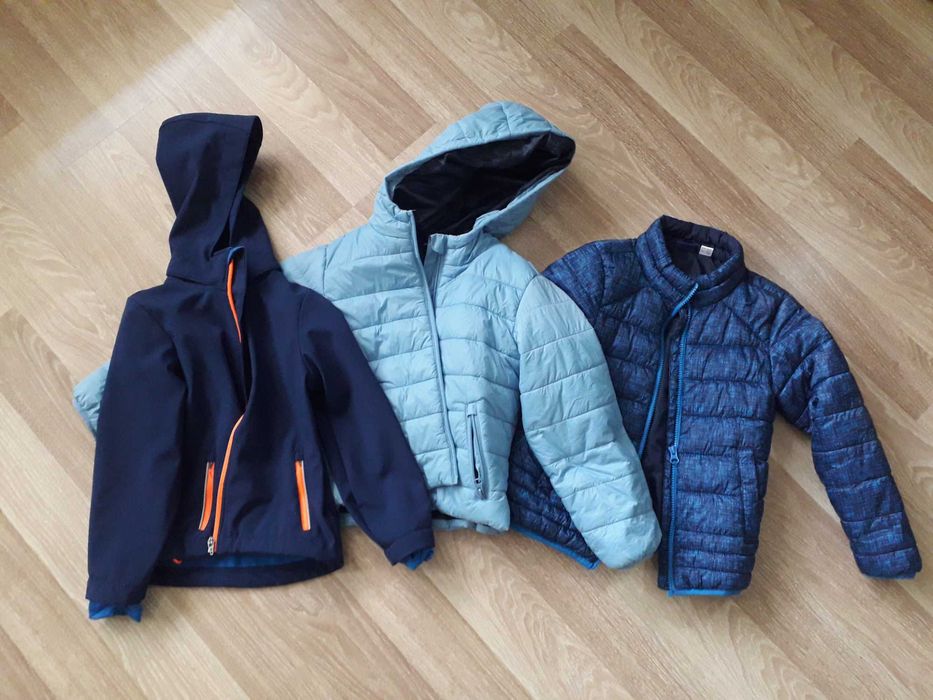 Kurtki dla chłopca lupilu lidl i tchibo 116, 3 sztuki, okazja