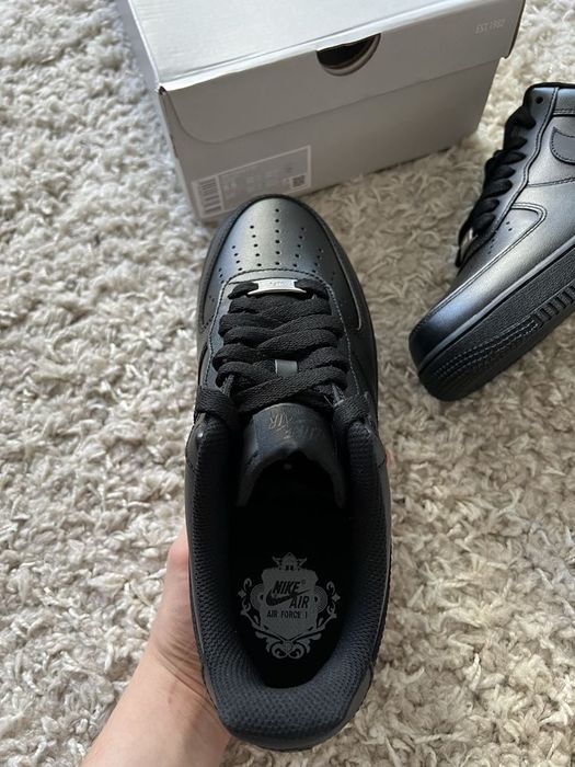 Nike Air Force 1 Black SP Dunk Black 100% натуральна шкіра