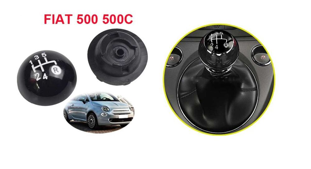 Manete moca Fiat 500 de 5 e 6v Novo
