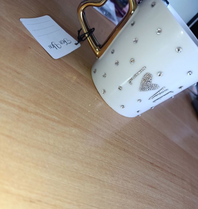Piękny Kubek Ambition Love. Porcelana. Inkrustowany.Hand Made