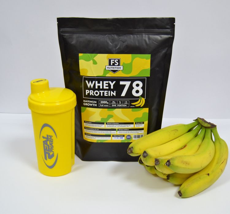 Сироватковий протеїн 78% БАНАН | 2кг