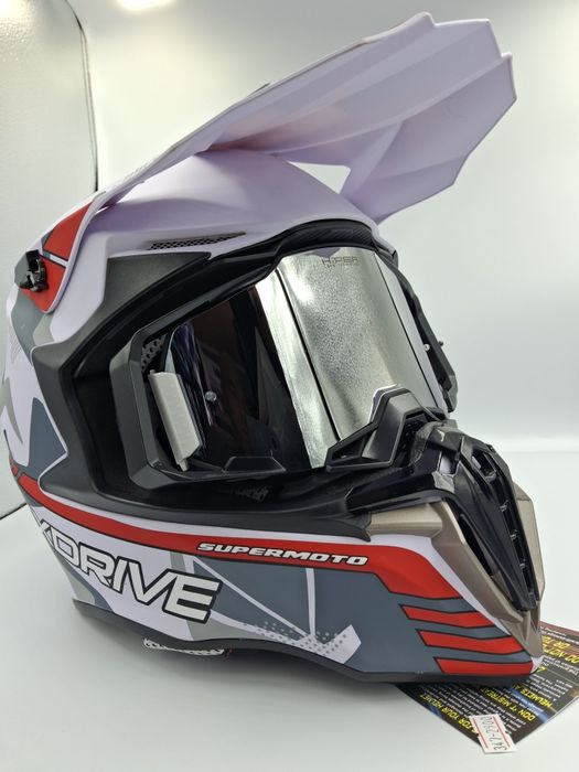 Шлем кроссовый чёрный мат мото шлем