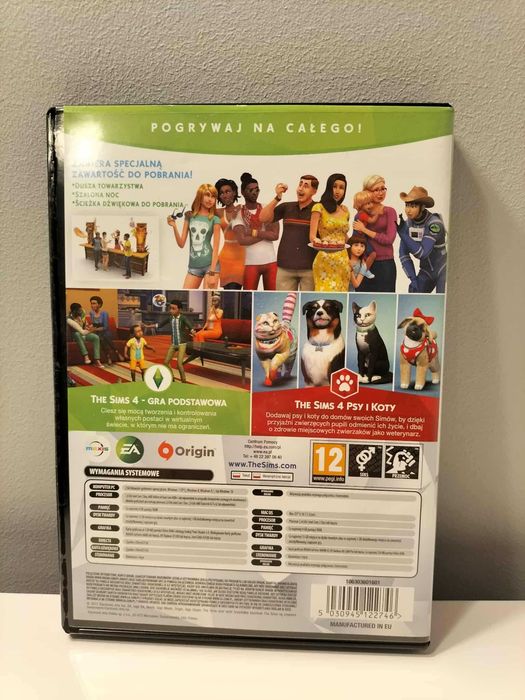 Pudełko po The Sims 4 zestaw specjalny gra podstawowa + Psy i Koty