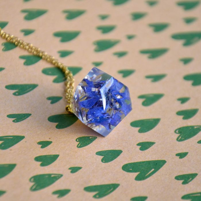 Naszyjnik diament z chabrem