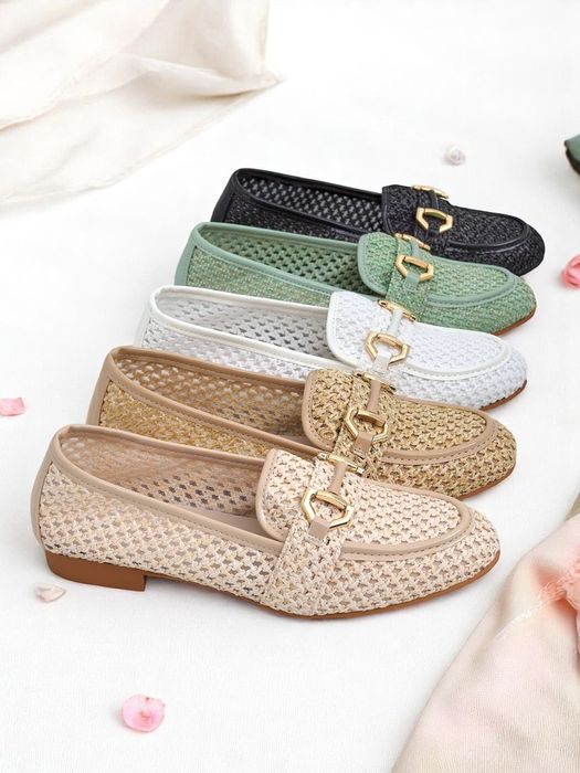 5 KOLORÓW 36 37 38 mokasyny 39 40 41 ażurowe na płaskiej podeszwie