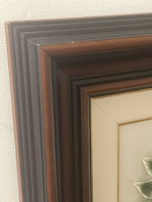 Quadro Grande Rosas Porcelana - Capodimonte