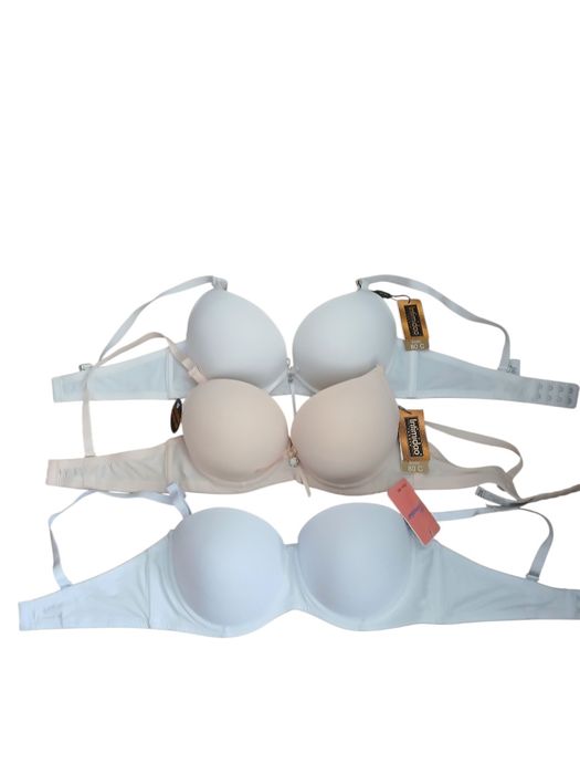 Biustonosze push up C 80. 3 sztuki (5A)