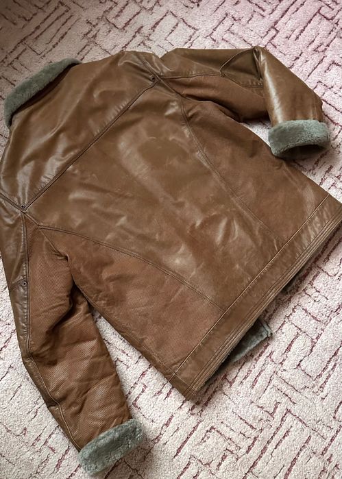 Шкіряна дублянка з овчини