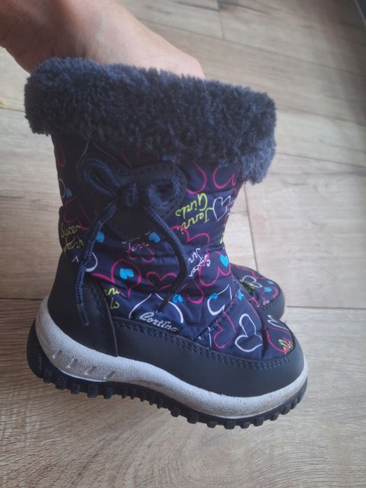 Dziewczęce zimowe buty śniegowce wodoodporny 23