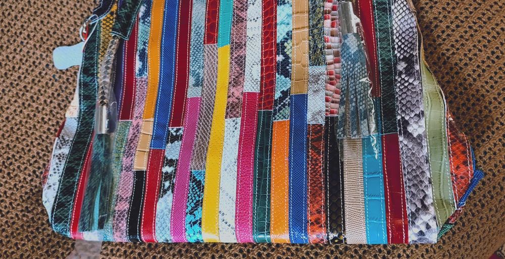 Летняя сумка, кожа