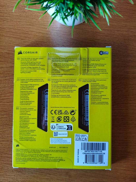 Corsair Vengeance RGB DDR5 - 24GB 6000MHz CL36 - Novas Seladas