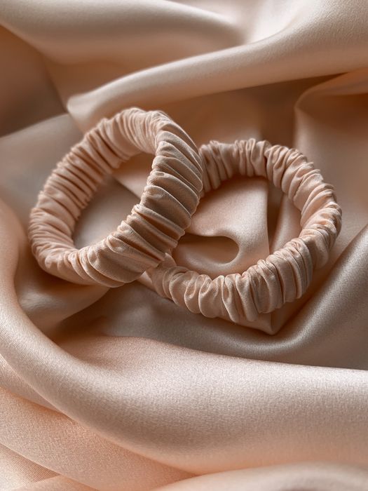 Шелковые резинки для волос. Скранчи - silk 100%