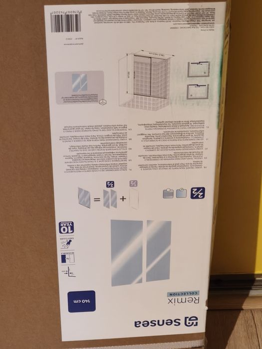 Vidro temperado porta de duche de correr