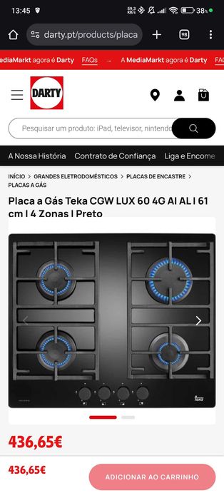 Placa a Gás Teka