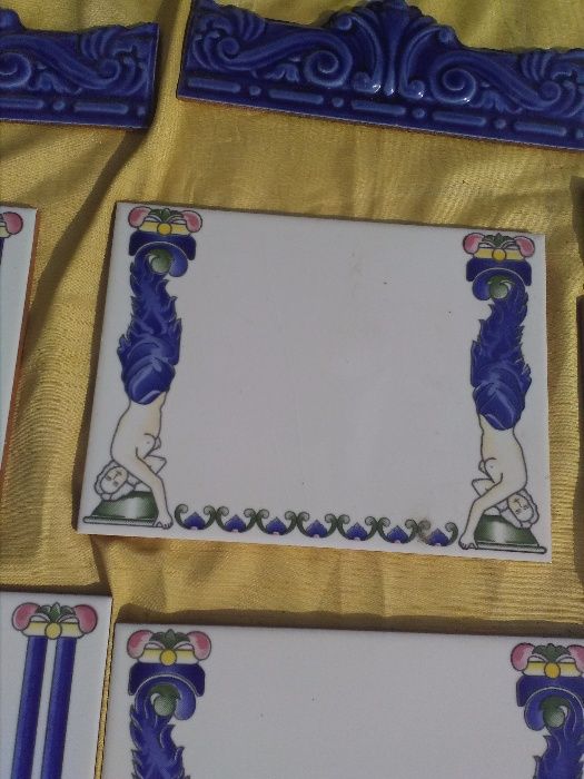 Azulejos painel sem barras azuis