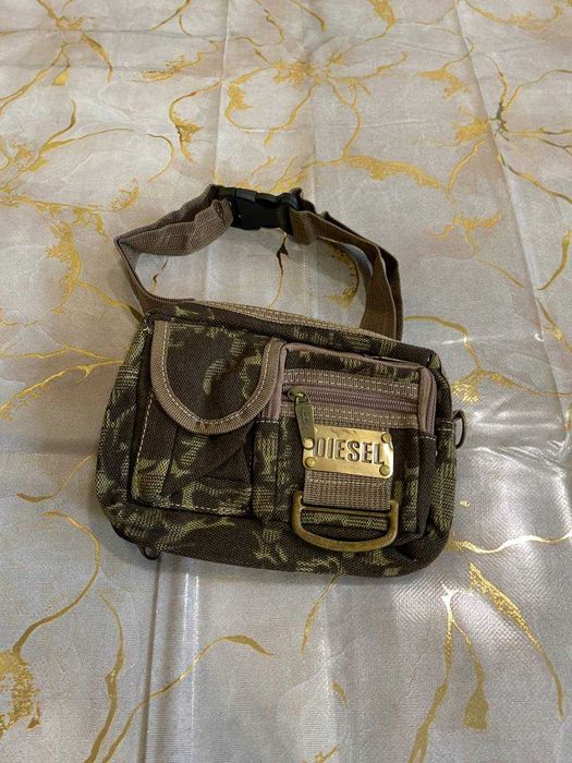 Сумка поясная Diesel оригинал камуфляж бананка через плечо