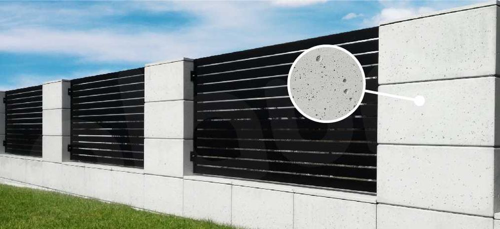 Nowość Beton Architektoniczny Montaż ogrodzeń gładkich , bloczki,