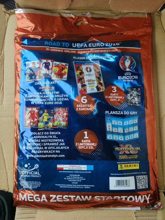 Panini Euro 2016 mega zestaw startowy karty piłkarskie adrenalyn