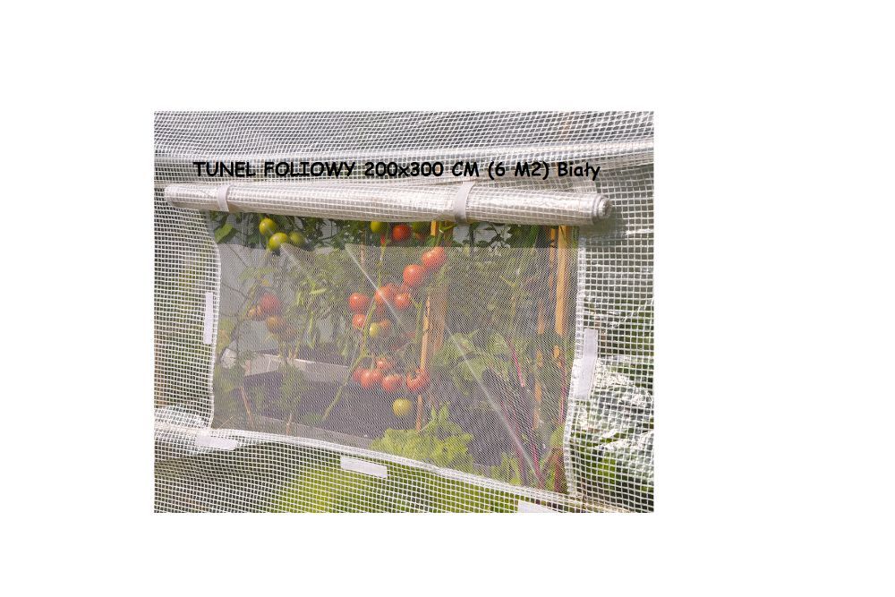 TUNEL FOLIOWY 2x3m. CM (6 M2) szklarnia, Biały