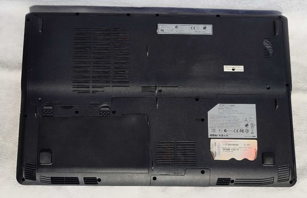 Ноутбук MSI CX705MX На запчастини