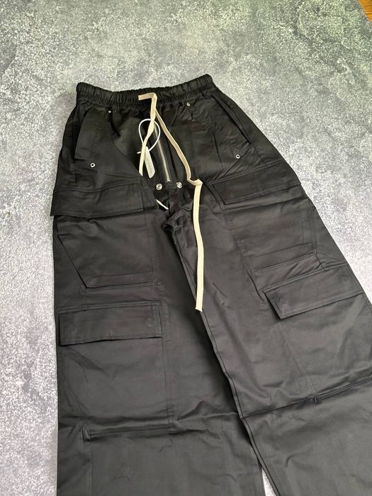 Rick Owens cargo pants черные штаны карго широкие чорні штани