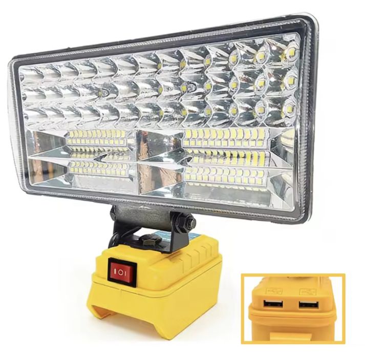 Бездротовий світлодіодний робочий ліхтар павербанк лампа на dewalt нов