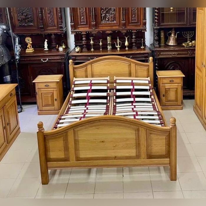 Ліжко дерево кровать дуб 3059 тумба приліжкова 3060