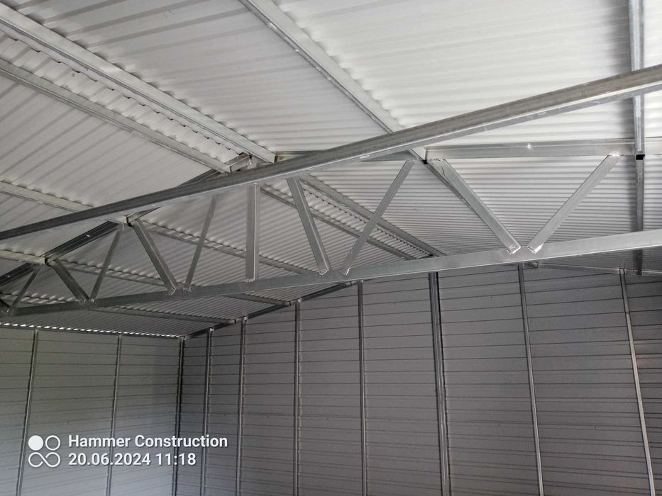 Garaż blaszany 7x6 WZMOCNIONY PROFILAMI. Producent. Szybkie TERMINY