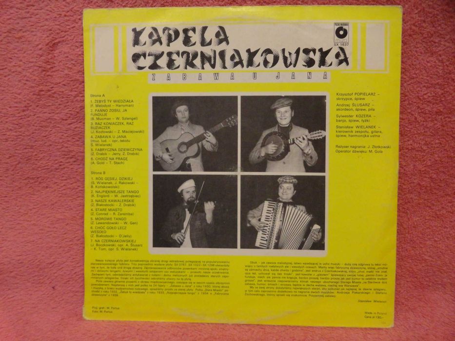 Kapela Czerniakowska zabawa u Jana