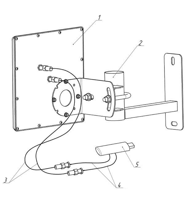 Комплект для мобільного 4G інтернету модем МТ80, антена Мімо Terra