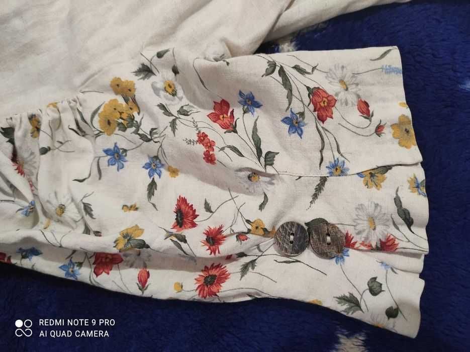 Landhaus austria style Платье из льна в цветочный принт, розмір 38