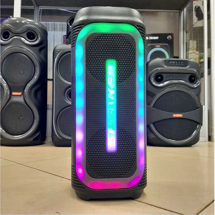 Bluetooth  компактна караоке колонка | RGB | 39см