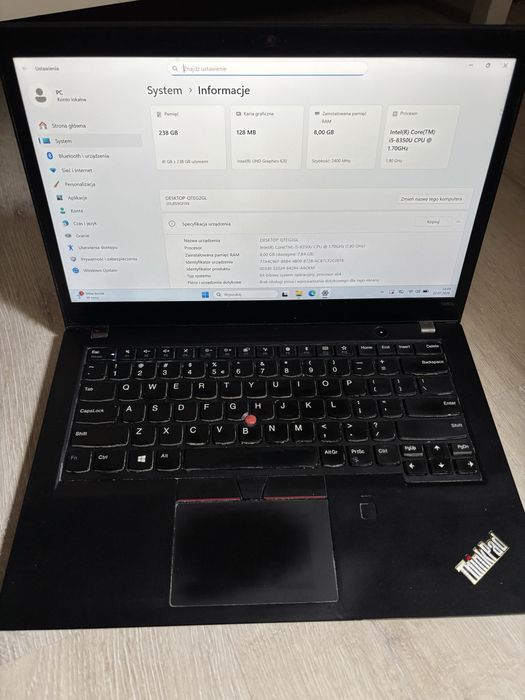 Laptop Lenovo ThinkPad T480s