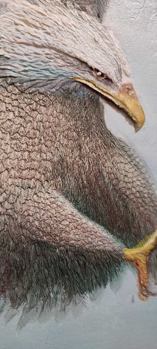 Duży obraz olejny, orzeł