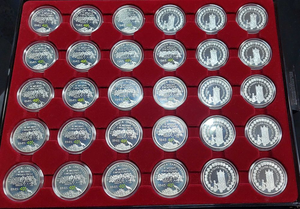 Kolekcja 53 monet srebrnych 10 zł ponad 760g czystego srebra Wawa