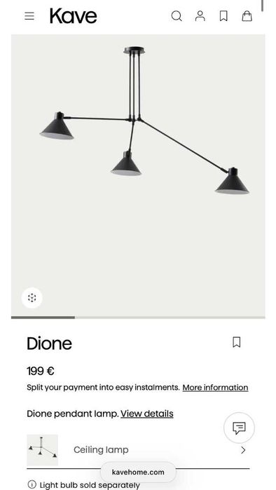 Candelabro preto com design moderno e minimalista