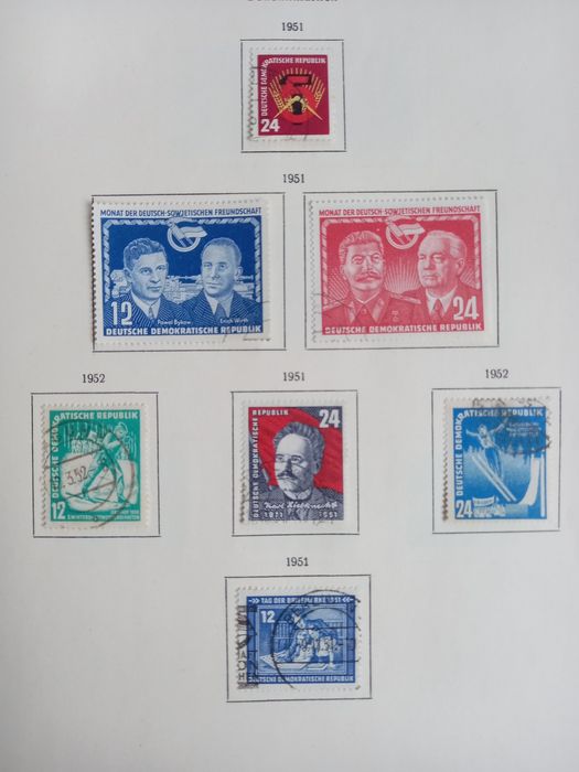 Znaczki rocznik 1951 r DDR