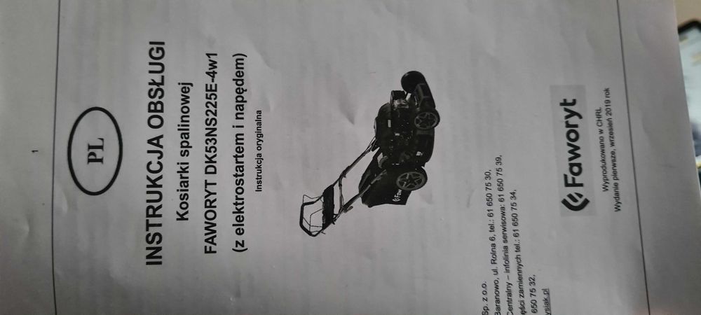 Kosiarka spalinowa FAWORYT DK53NS225E z elektrostartem i napędem.Używ.