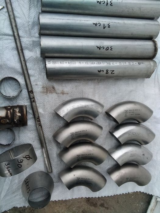 Труба 52. коліно нержавійка.