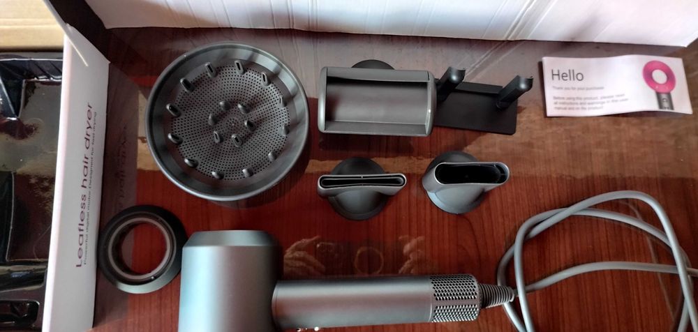 Фен Leafless Hair Dryer, аналог Dyson Supersonic, с 5 насадками. Новый