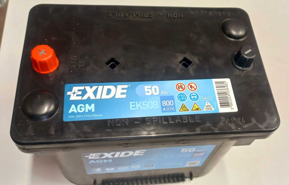 Akumulator AGM Exide EK508 12V 50AH 800A start/stop freemont journey