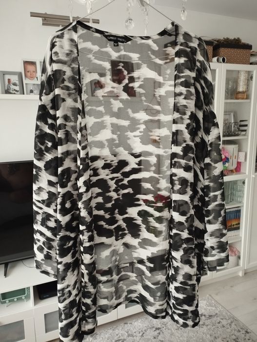 Narzutka plażowa panterka M kimono lato wakacje pareo