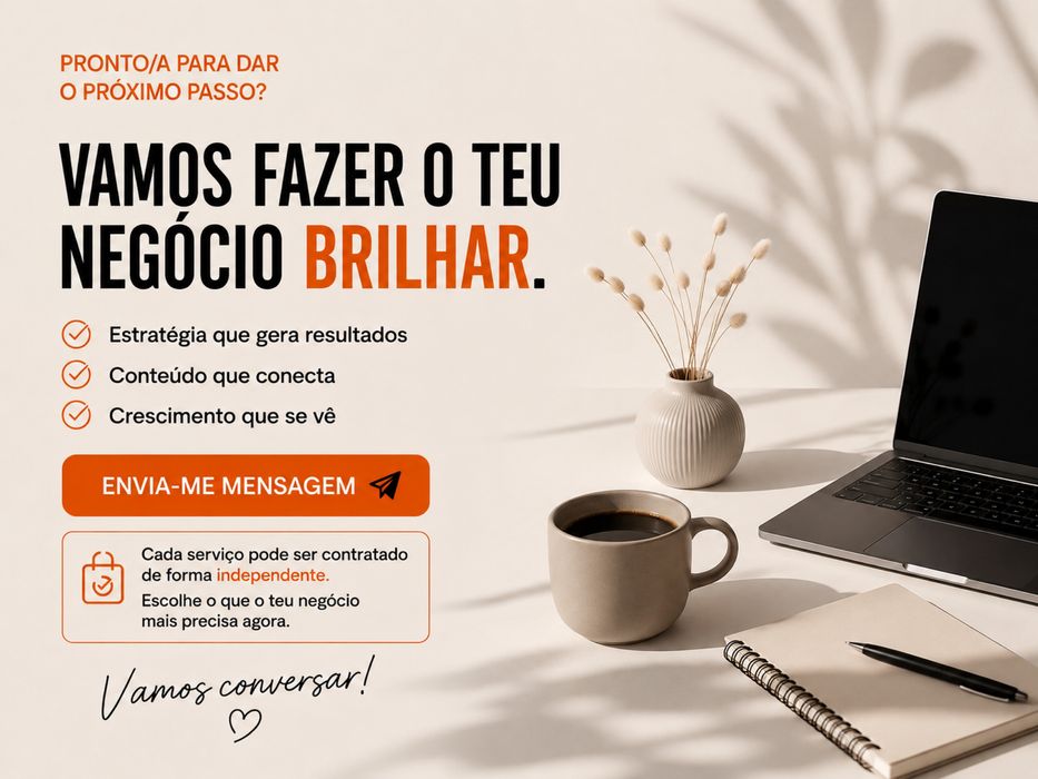 Gestão de redes sociais para o teu negócio | Conteúdo & Estratégias de crescimento