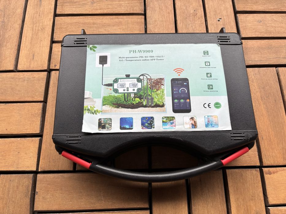 Medidor de Qualidade da Água 6 em 1 WiFi Tuya – Novo